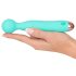Cuties Mini Wand - genopladelig, vandtæt masserende vibrator (grøn)