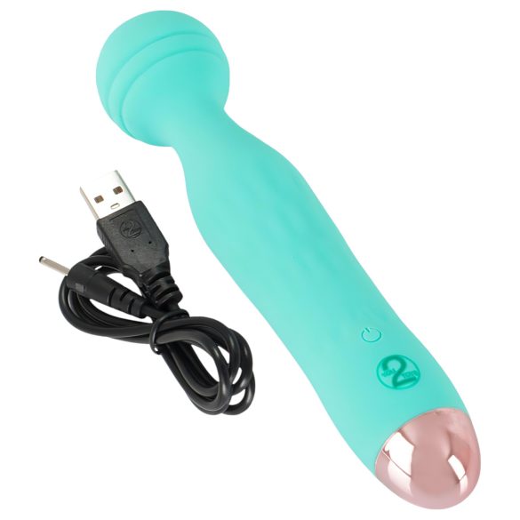 Cuties Mini Wand - genopladelig, vandtæt masserende vibrator (grøn)