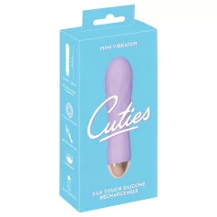   Cuties Mini - vibrator - genopladelig, vandtæt, rillet - lilla