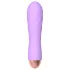 Cuties Mini - vibrator - genopladelig, vandtæt, rillet - lilla