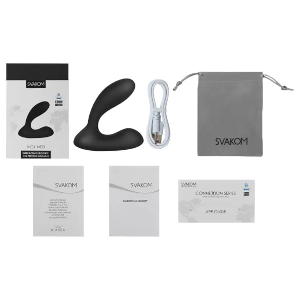 Svakom Vick Neo - genopladelig VR analvibrator (sort)