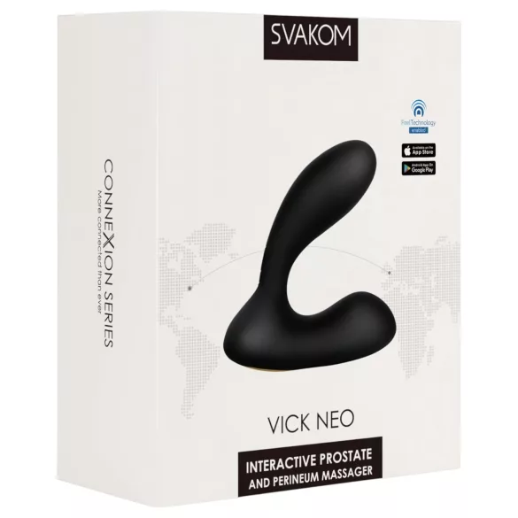 Svakom Vick Neo - genopladelig VR analvibrator (sort)