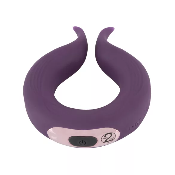 Couples Choice - penisring med 2 motorer - genopladelig - lilla