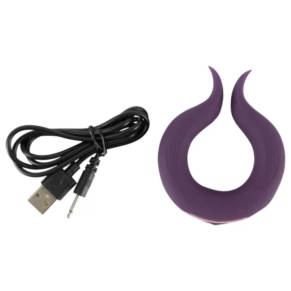 Couples Choice - penisring med 2 motorer - genopladelig - lilla