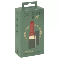   Emerald Love - genopladelig, vandtæt læbestiftsvibrator (rød)