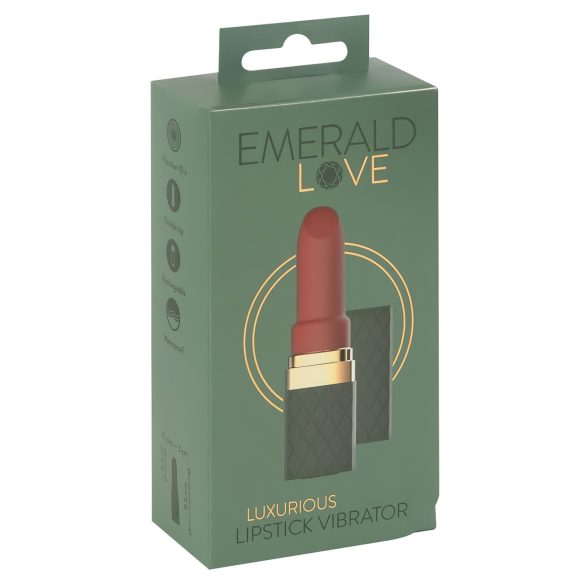 Emerald Love - opladelig vandtæt minivibrator - rød