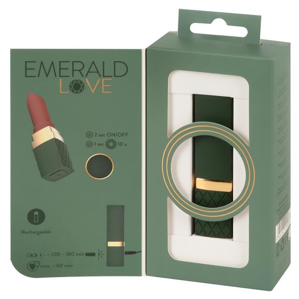 Emerald Love - opladelig vandtæt minivibrator - rød