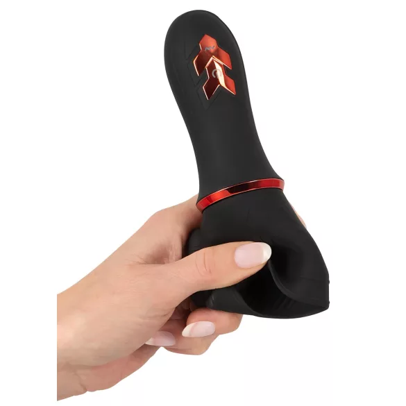 Rebel - penisvibrator med 2 motorer - genopladelig - sort
