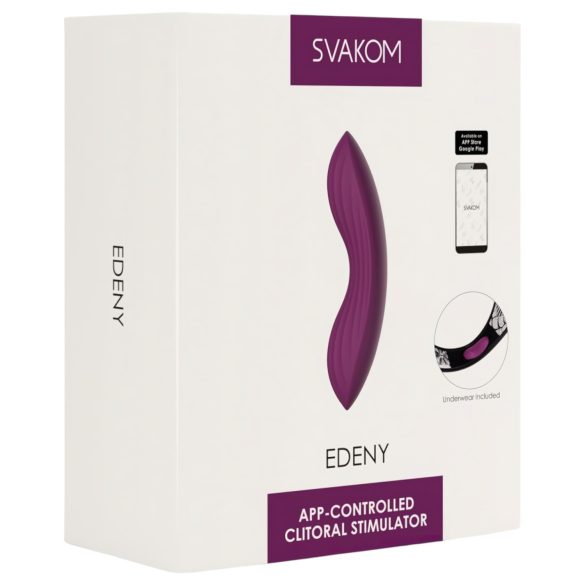 Svakom Edeny - trussevibrator med fjernbetjening - genopladelig - lilla