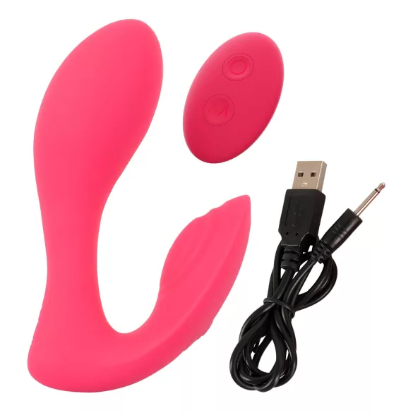 SMILE - trussevibrator med fjernbetjening - genopladelig - pink
