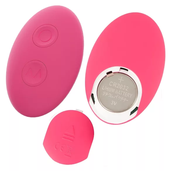 SMILE - trussevibrator med fjernbetjening - genopladelig - pink