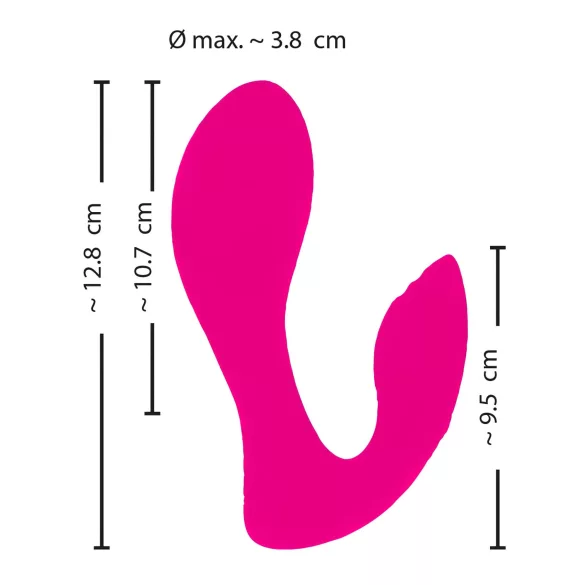 SMILE - trussevibrator med fjernbetjening - genopladelig - pink