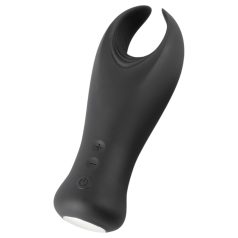 Rebel - penishovedvibrator med vibration - sort
