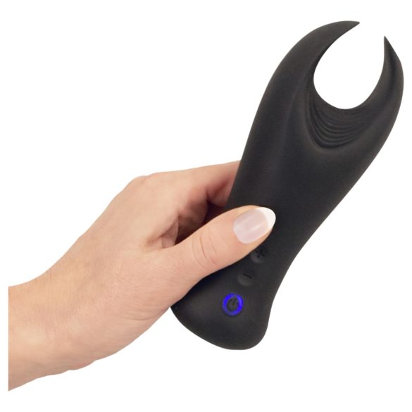 Rebel - penishovedvibrator med vibration - sort