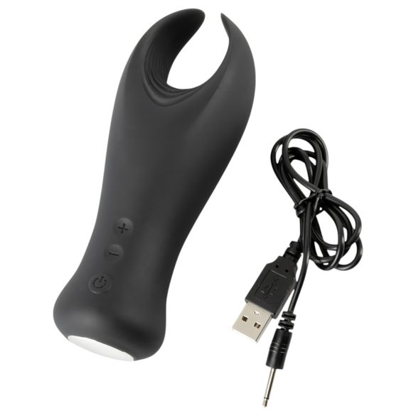 Rebel - penishovedvibrator med vibration - sort