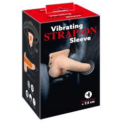 You2Toys - strap-on dildo med vibration - hul - natur