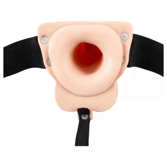 You2Toys - strap-on dildo med vibration - hul - natur