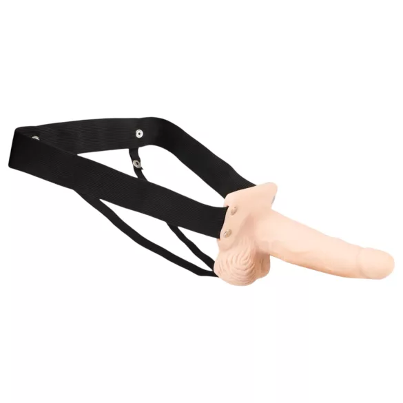 You2Toys - strap-on dildo med vibration - hul - natur