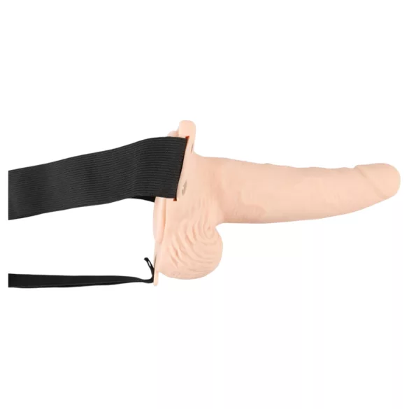 You2Toys - strap-on dildo med vibration - hul - natur