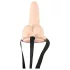 You2Toys - strap-on dildo med vibration - hul - natur