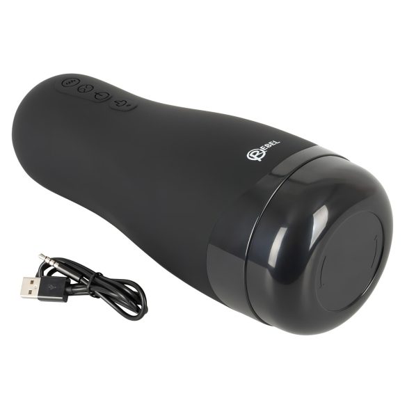 Rebel - masturbator med 3 funktioner og varme - genopladelig masturbator