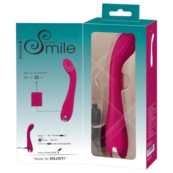 SMILE G-spot - G-punkt vibrator med riller - genopladelig - lilla