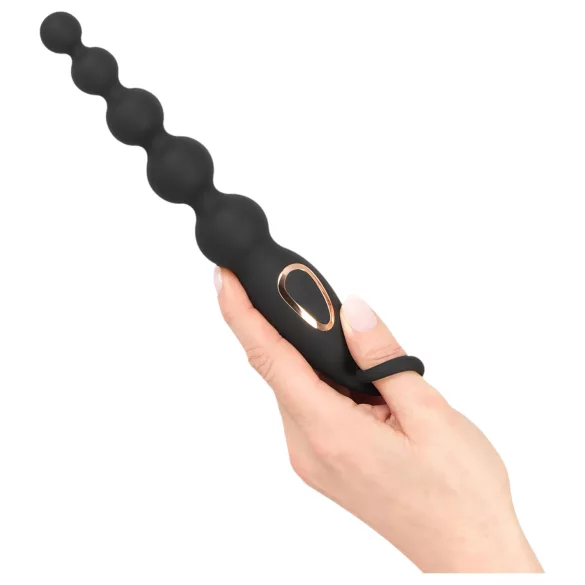 ANOS - analperlekæde vibrator - sort