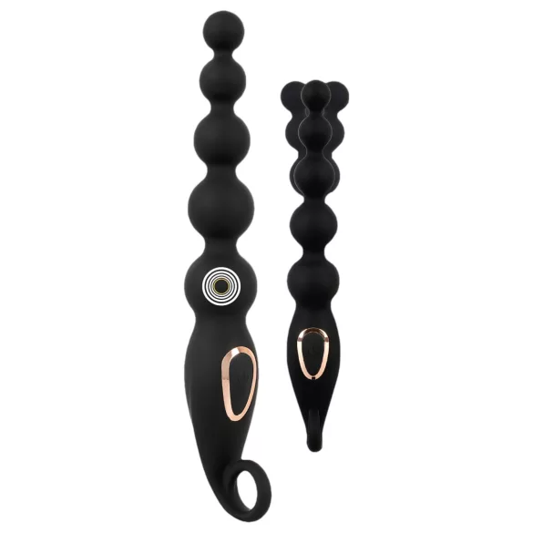 ANOS - analperlekæde vibrator - sort