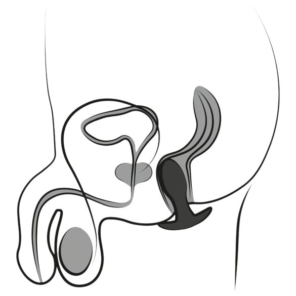 ANOS - prostatavibrator - genopladelig vandtæt - sort