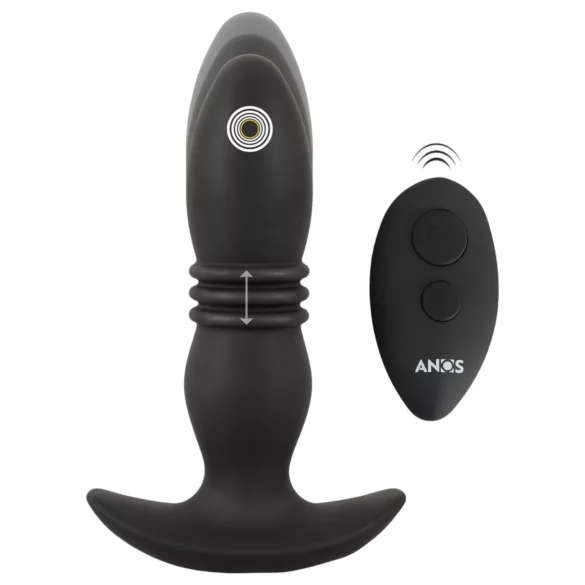 ANOS - anal vibrator med fjernbetjening - svart
