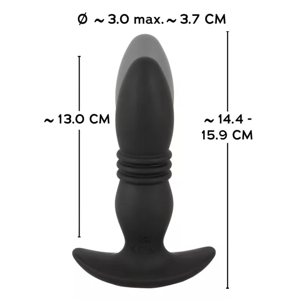 ANOS - anal vibrator med fjernbetjening - svart
