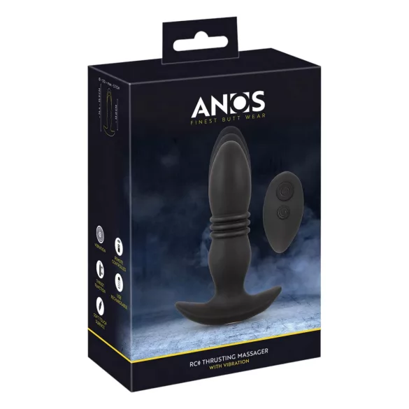 ANOS - anal vibrator med fjernbetjening - svart