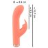 You2Toys - mini rabbit vibrator - genopladelig - fersken