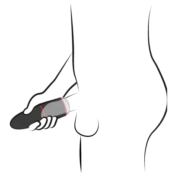 WYNE 02 - masturbator med vibration og sug - genopladelig - sort/hvid