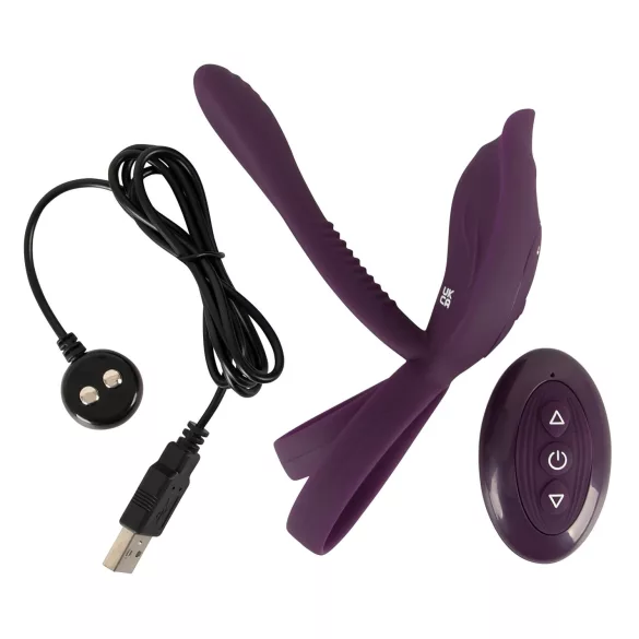 Couples Choice - penisring med fjernbetjening - genopladelig - lilla