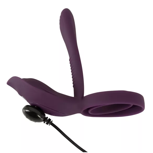 Couples Choice - penisring med fjernbetjening - genopladelig - lilla