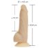 Naked Addiction Rotating 7 - roterende vibrator (18cm) - naturlig