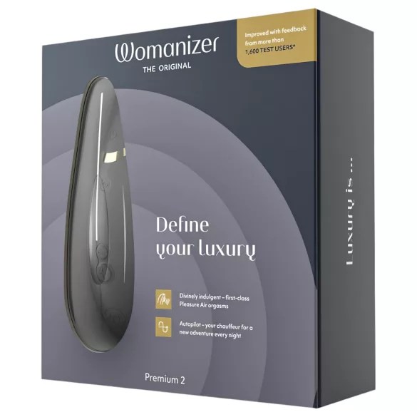 Womanizer Premium 2 - klitorisvibrator med lufttryk - sort
