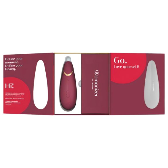 Womanizer Premium 2 - klitorisvibrator med lufttryk - rød