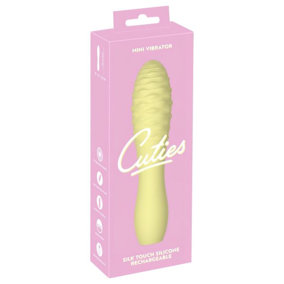Cuties Mini 3 - genopladelig, vandtæt massagestav (gul)