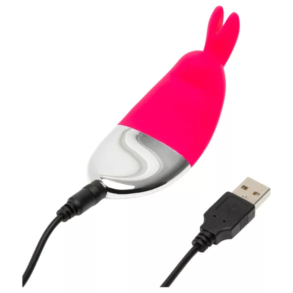 Happyrabbit - klitorisvibrator med fjernbetjening - genopladelig - rød
