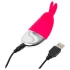 Happyrabbit - klitorisvibrator med fjernbetjening - genopladelig - rød