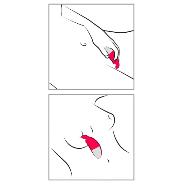 Happyrabbit - klitorisvibrator med fjernbetjening - genopladelig - rød