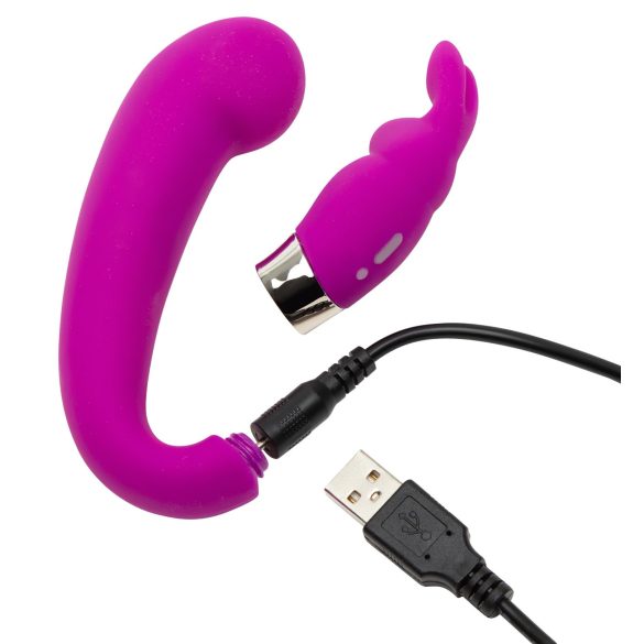Happyrabbit - G-punkt vibrator med klitorisarm - genopladelig - lilla