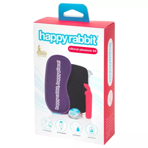 Happyrabbit - klitorisvibrator sæt - genopladelig - 4 dele