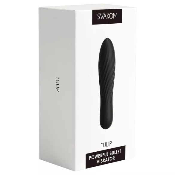Svakom Tulip - genopladelig, mini stavvibrator (sort)