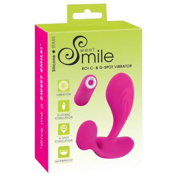 SMILE RC - genopladelig G-punkts vibrator med fjernbetjening (pink)