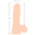 Nature Skin - dildo med hud - 20cm - natur