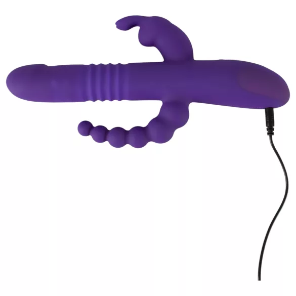 SMILE Triple - vibrator med tre arme og rotation/stød - genopladelig - lilla