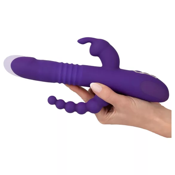 SMILE Triple - vibrator med tre arme og rotation/stød - genopladelig - lilla
